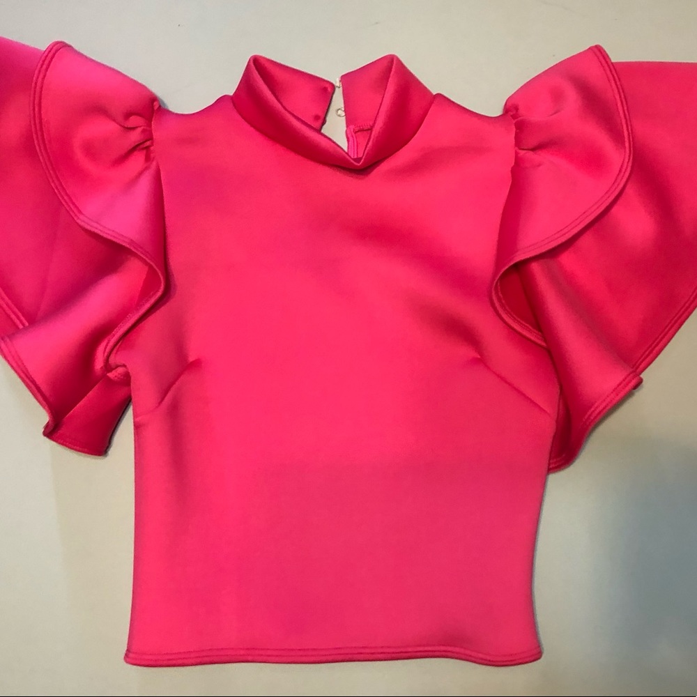 PINK. neoprene crop top by Daylight